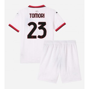 AC Milan Fikayo Tomori #23 Dětské Venkovní dres komplet 2024-25 Krátký Rukáv (+ trenýrky)